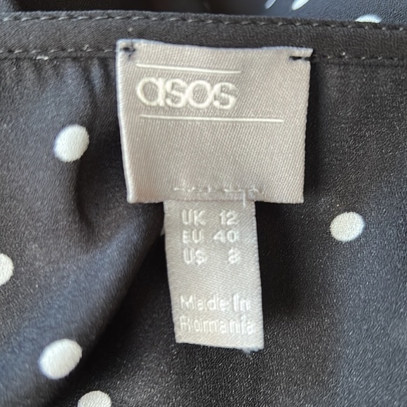 Polka Dot Babydoll Blouse ASOS 8 - Picture 9 of 11